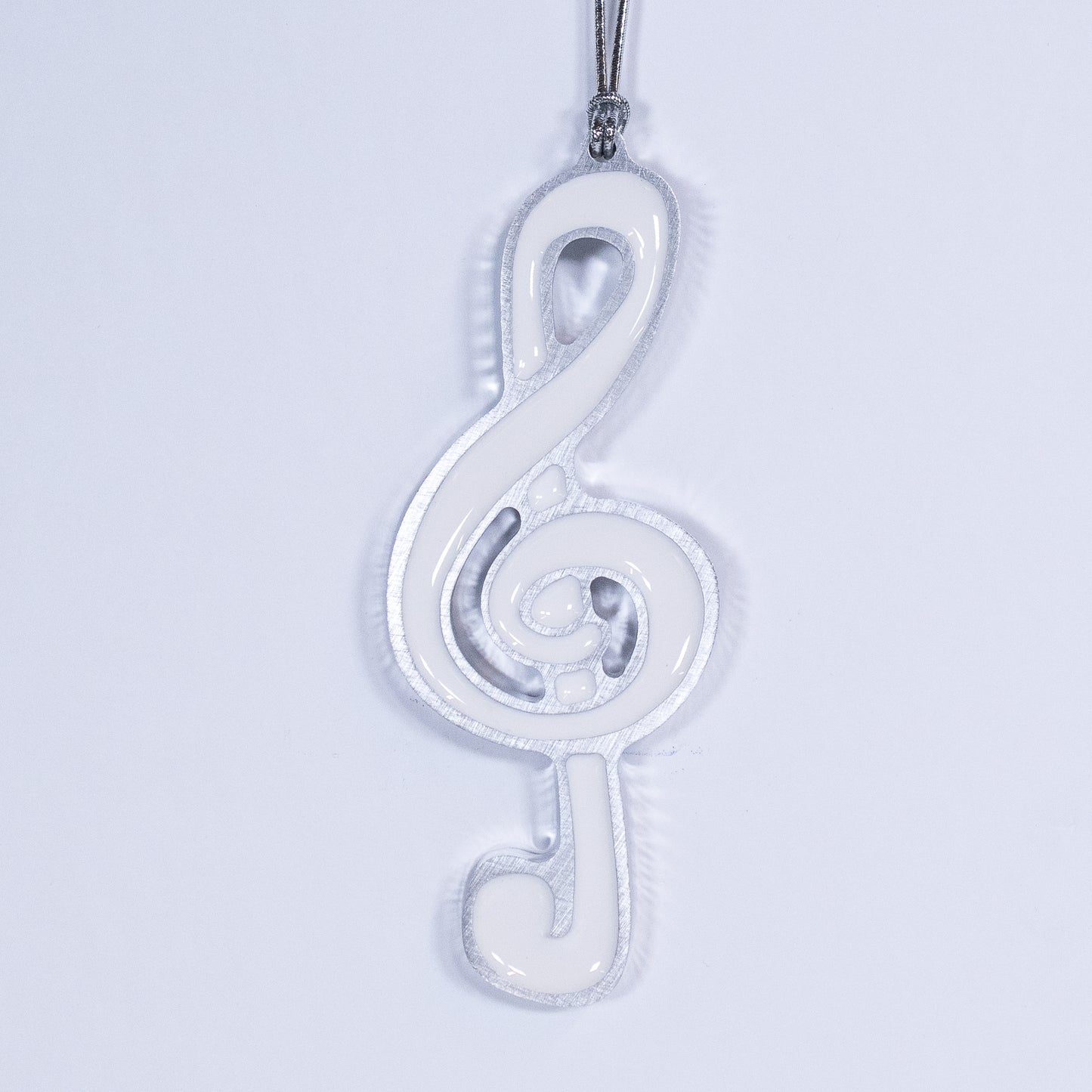 Music Christmas Ornament White