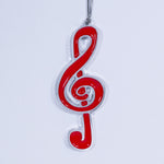 Music Christmas Ornament Red