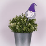 Gnome Planter Poke Purple and Grey