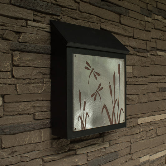 Dragonfly Wall Mount Mailbox - Vertical