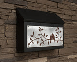 Bird Lovers Wall Mount Mailbox - Horizontal