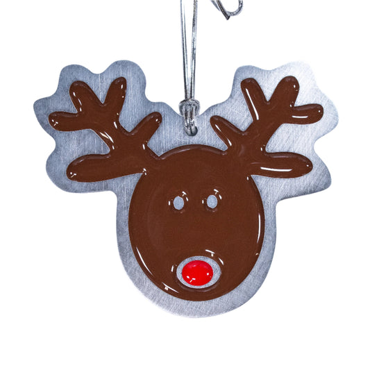 Reindeer Christmas Ornament Dark Brown