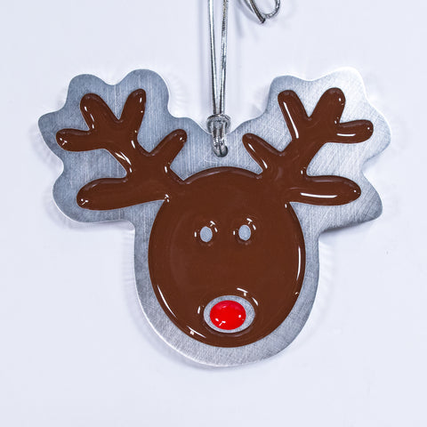 Reindeer Christmas Ornament Dark Brown