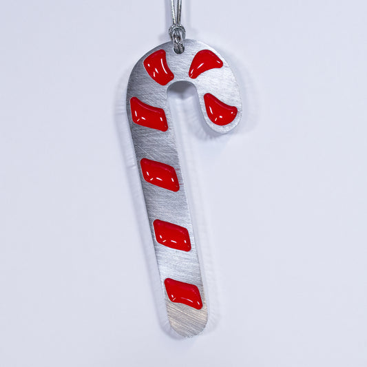 Candy Cane Christmas Ornament Red