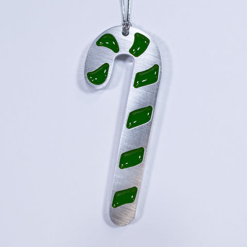 Candy Cane Christmas Ornament Green