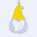 Gnome Christmas Ornament Yellow Grey