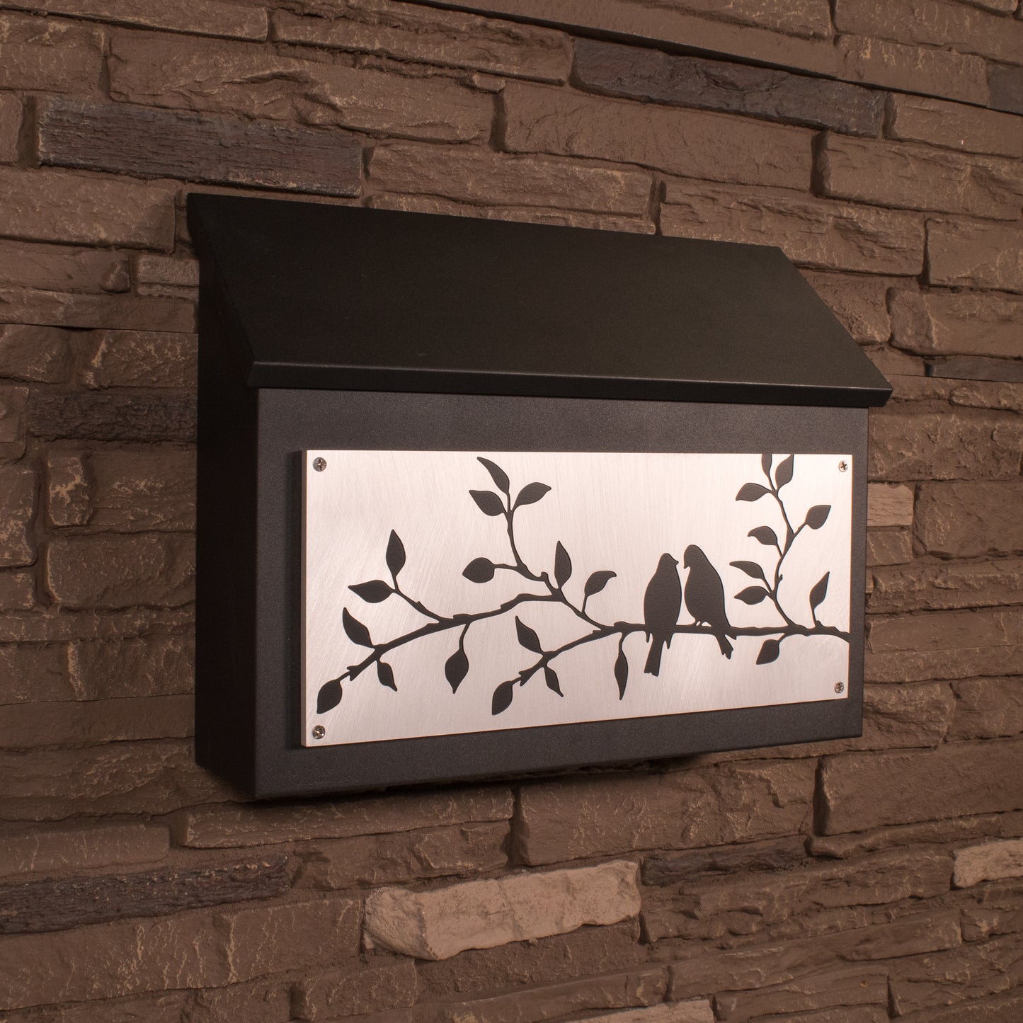 Bird Lovers Wall Mount Mailbox - Horizontal