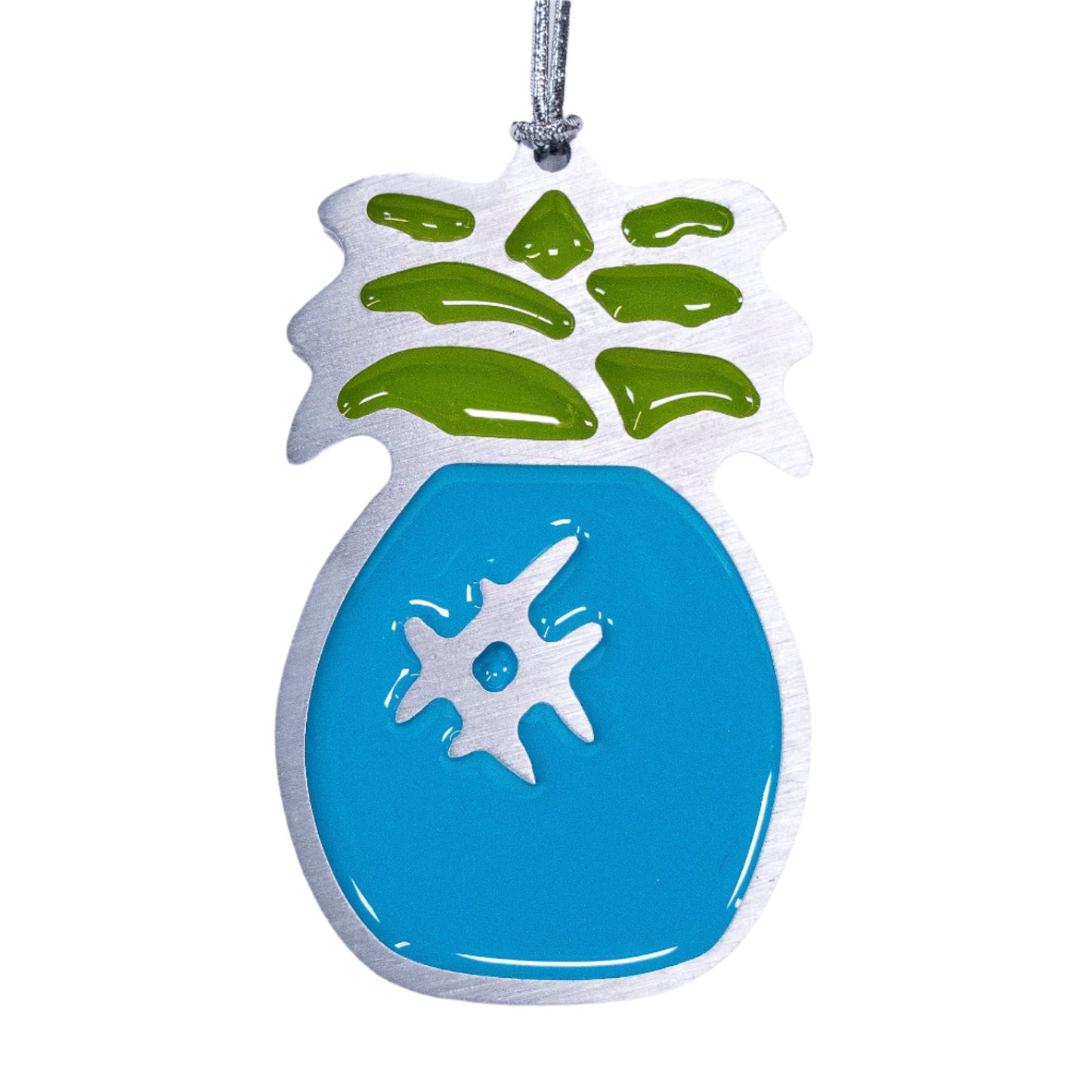 Pineapple Christmas Ornament Blue