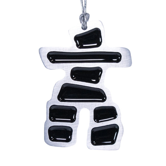 Inukshuk Christmas Ornament Black