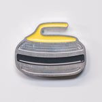 Curling Rock Magnet Yellow