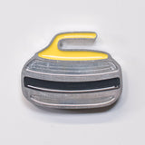 Curling Rock Magnet Yellow