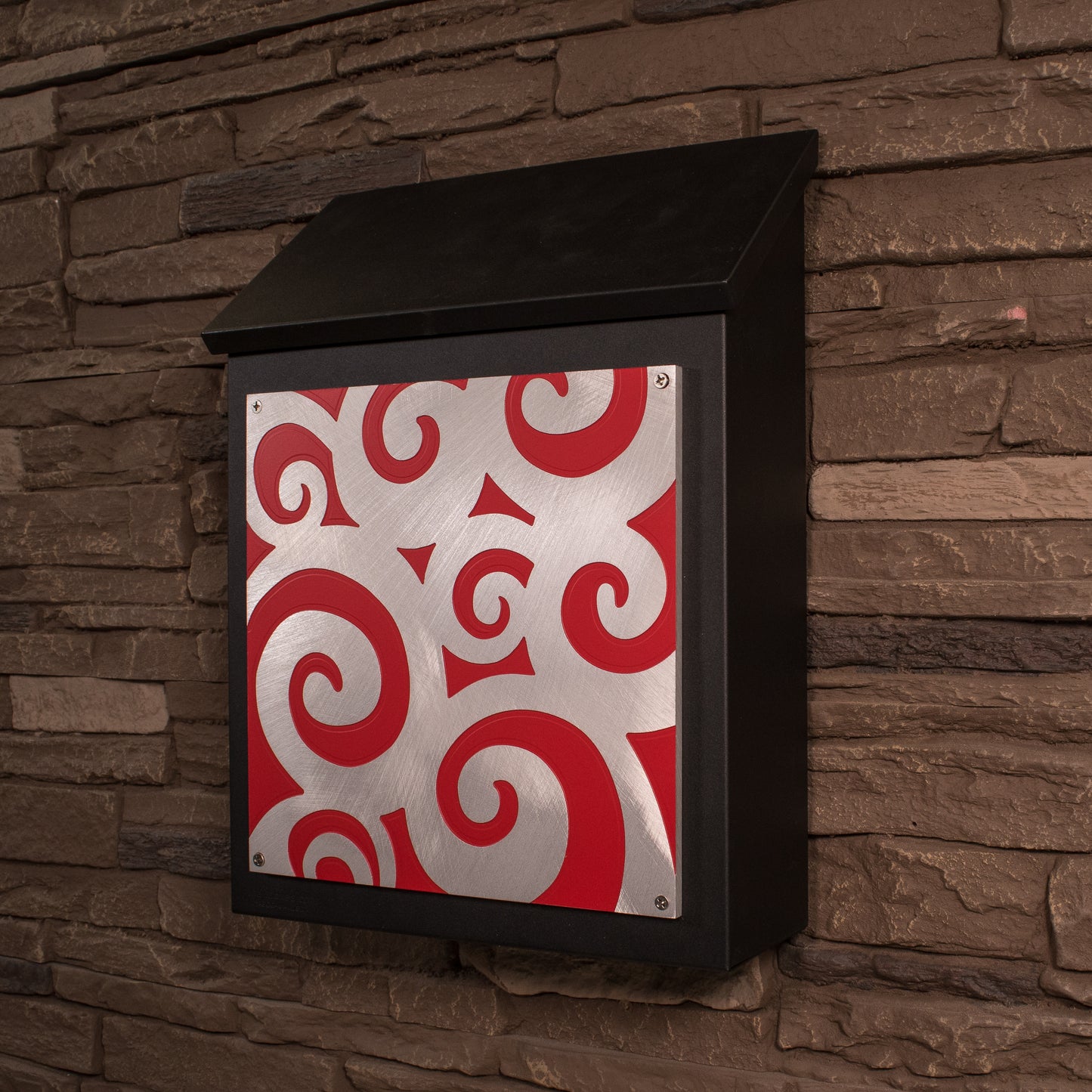 Abstract Wall Mount Spiral Mailbox - Vertical