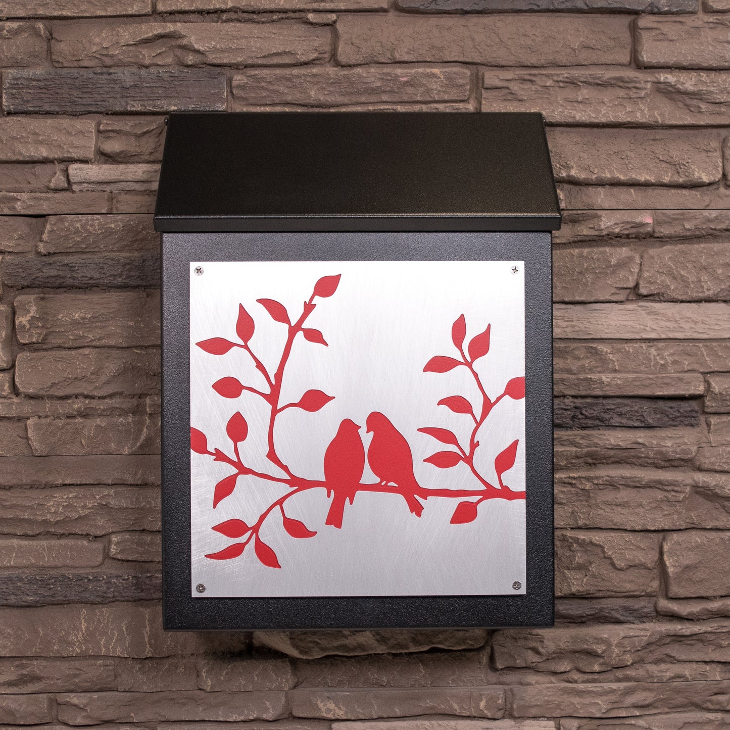 Bird Lovers Wall Mount Mailbox - Vertical