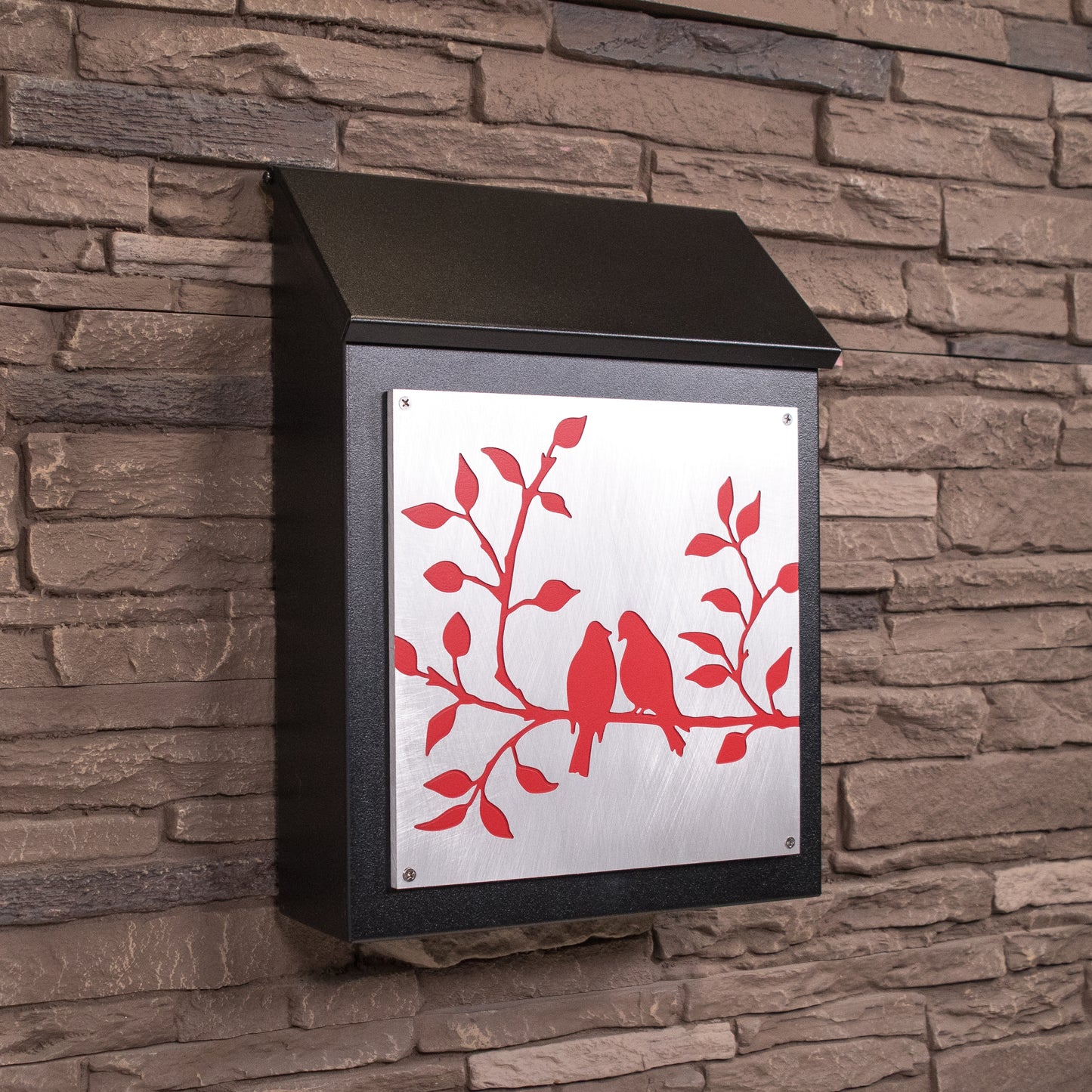 Bird Lovers Wall Mount Mailbox - Vertical