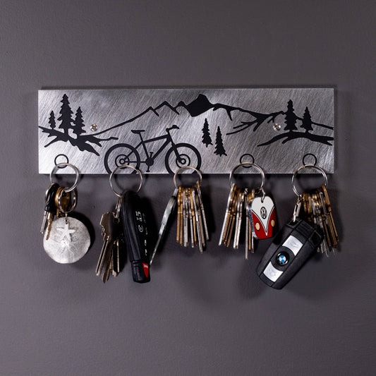 Mountain Cyclist Key Holder