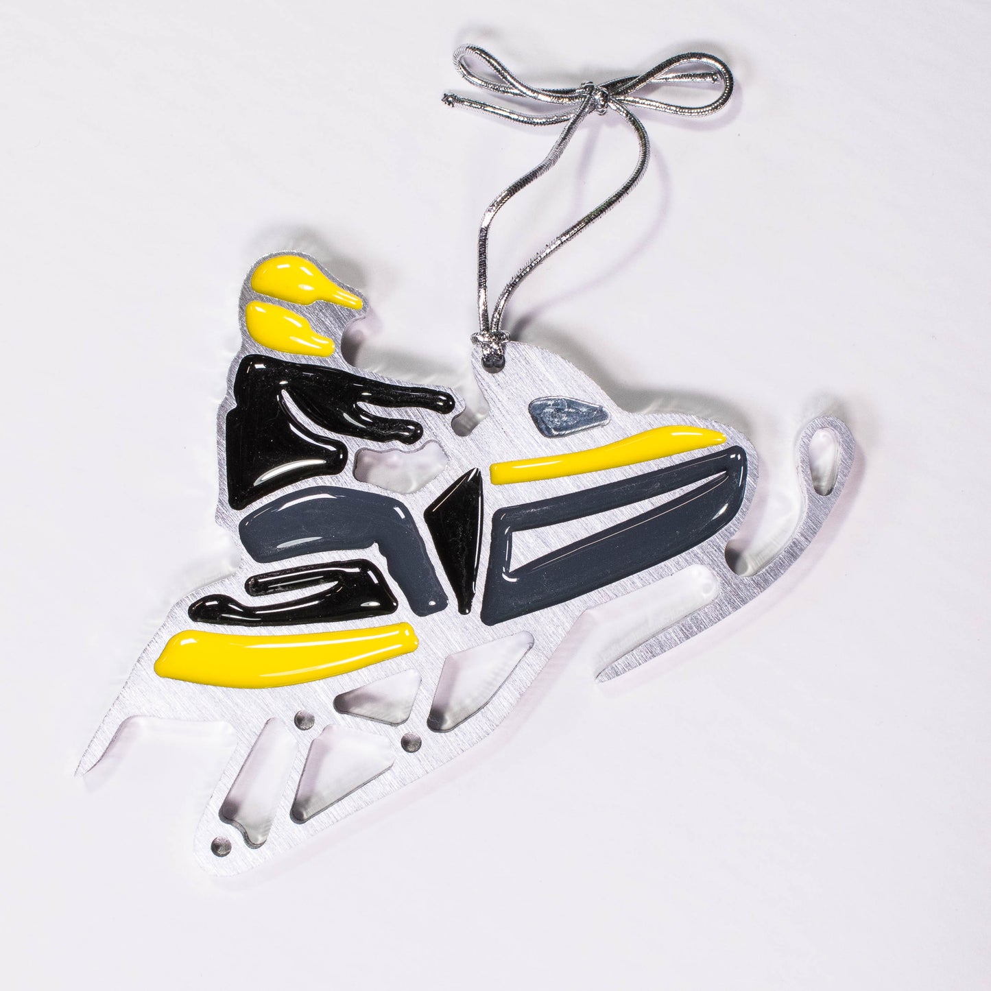 Snowmobile Ornament Yellow