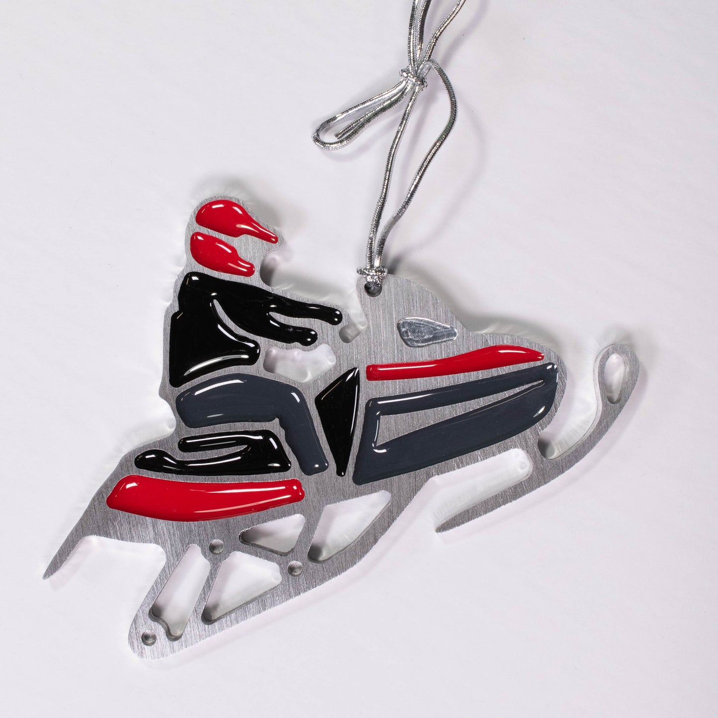 Snowmobile Ornament Red