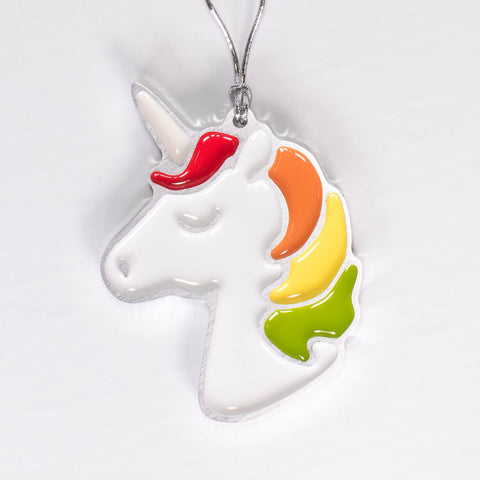 Unicorn Christmas Ornament Rainbow