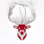 Deer Christmas Ornament Red