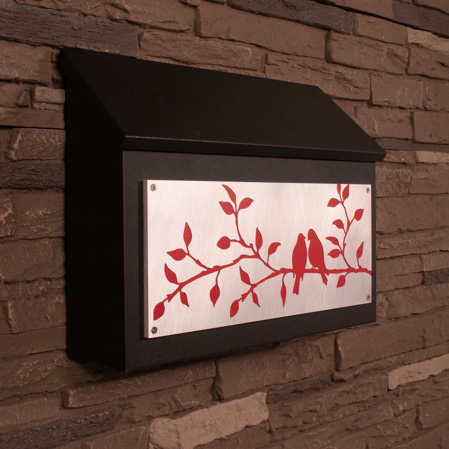 Bird Lovers Wall Mount Mailbox - Horizontal