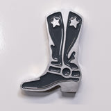 Cowboy Boot Magnet Grey