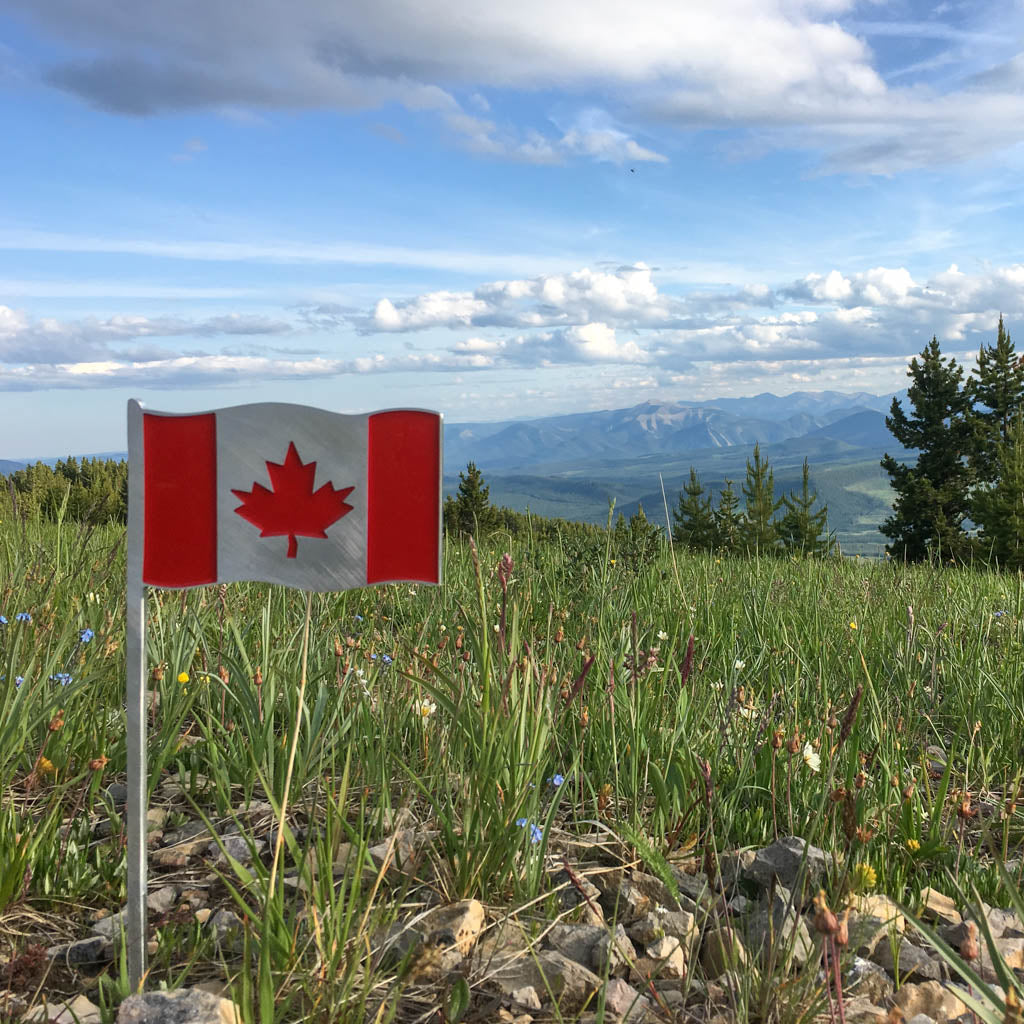 Canadian Flag Garden Art