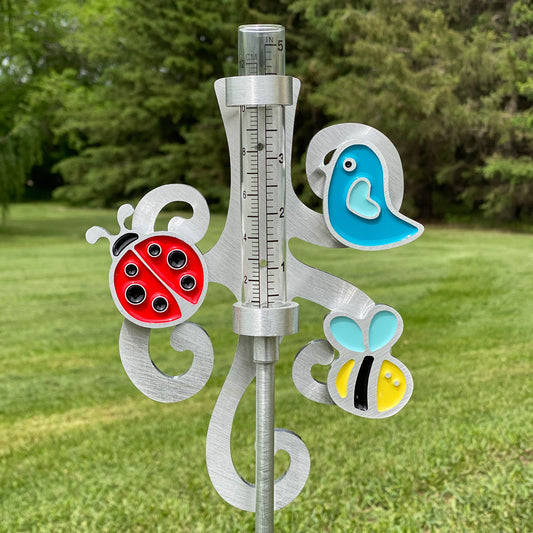 Bird and Bugs Rain Gauge