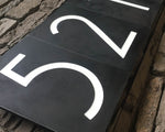 Mid Century Modern House Numbers in Patina Finish