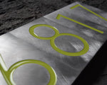 Mid Century Modern House Numbers in Brushed Aluminum