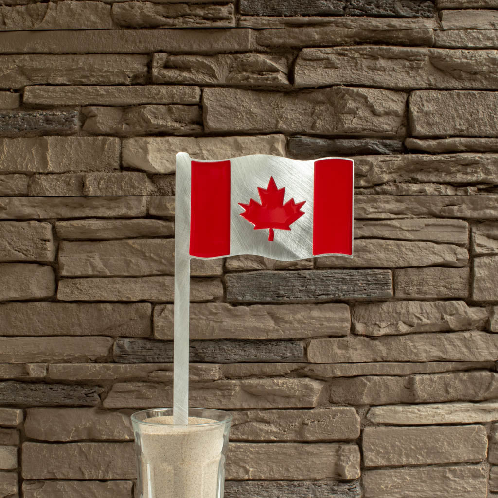 Canadian Flag Garden Art