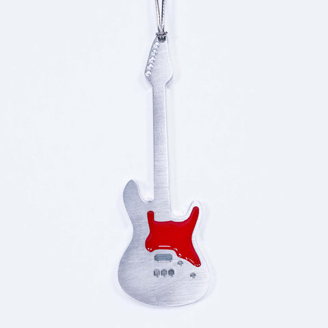 Guitar Christmas Ornament Electric Red