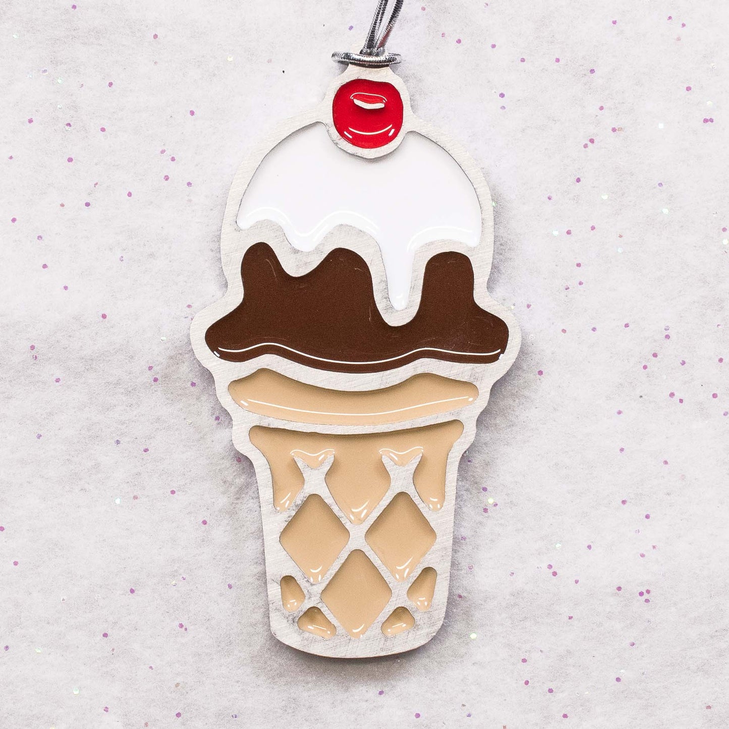 Ice Cream Christmas Ornament Chocolate