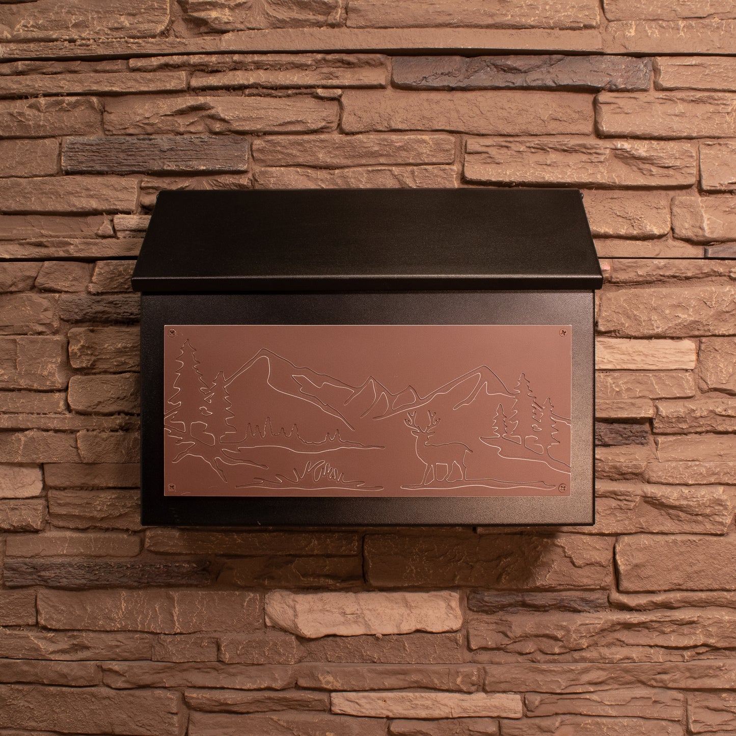 Mountain Wall Mount Mailbox - Horizontal