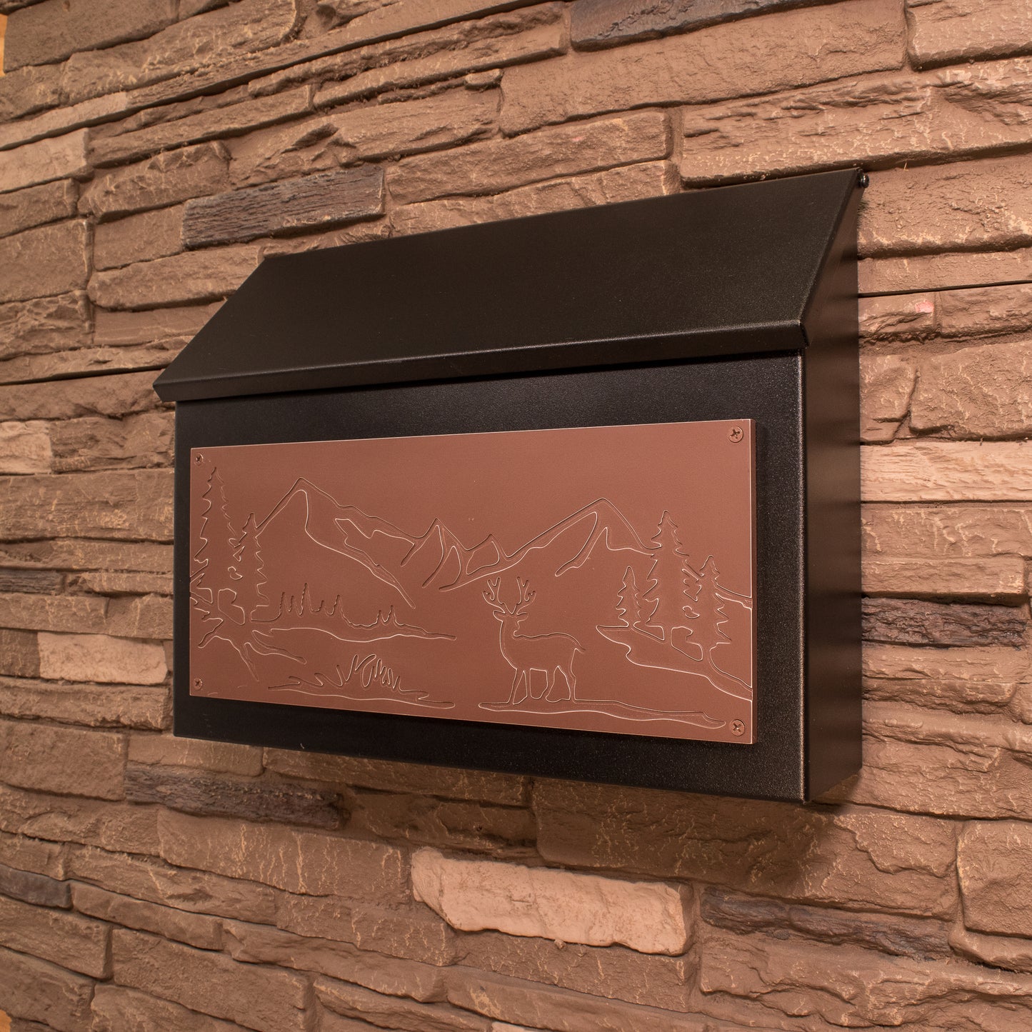 Mountain Wall Mount Mailbox - Horizontal