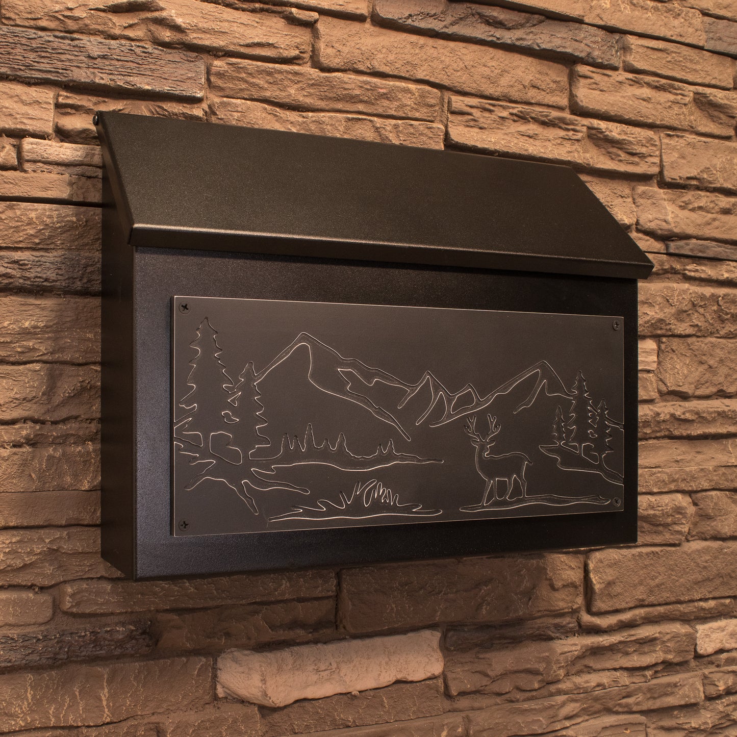 Mountain Wall Mount Mailbox - Horizontal