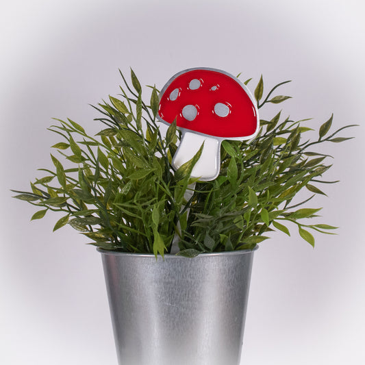Mushroom Planter Poke Red