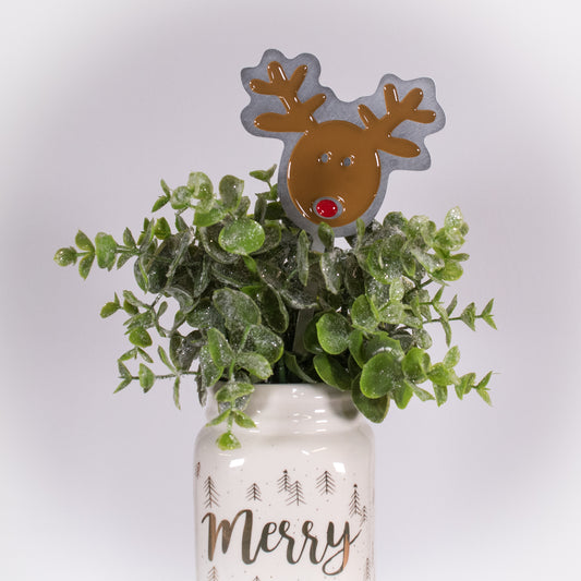 Reindeer Planter Poke Brown