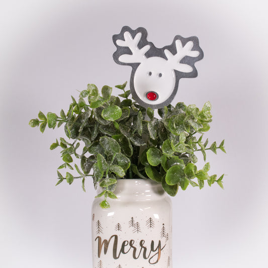 Reindeer Planter Poke White