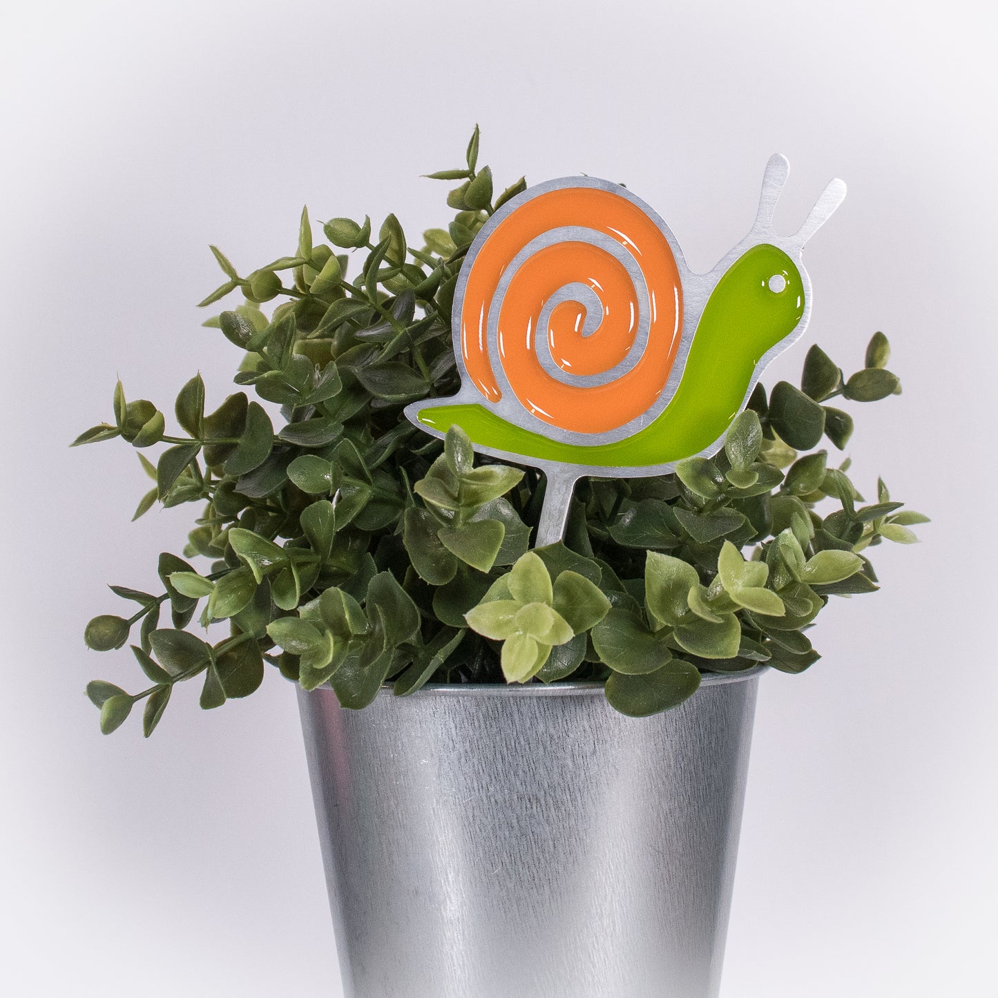 Snail Planter Poke Orange