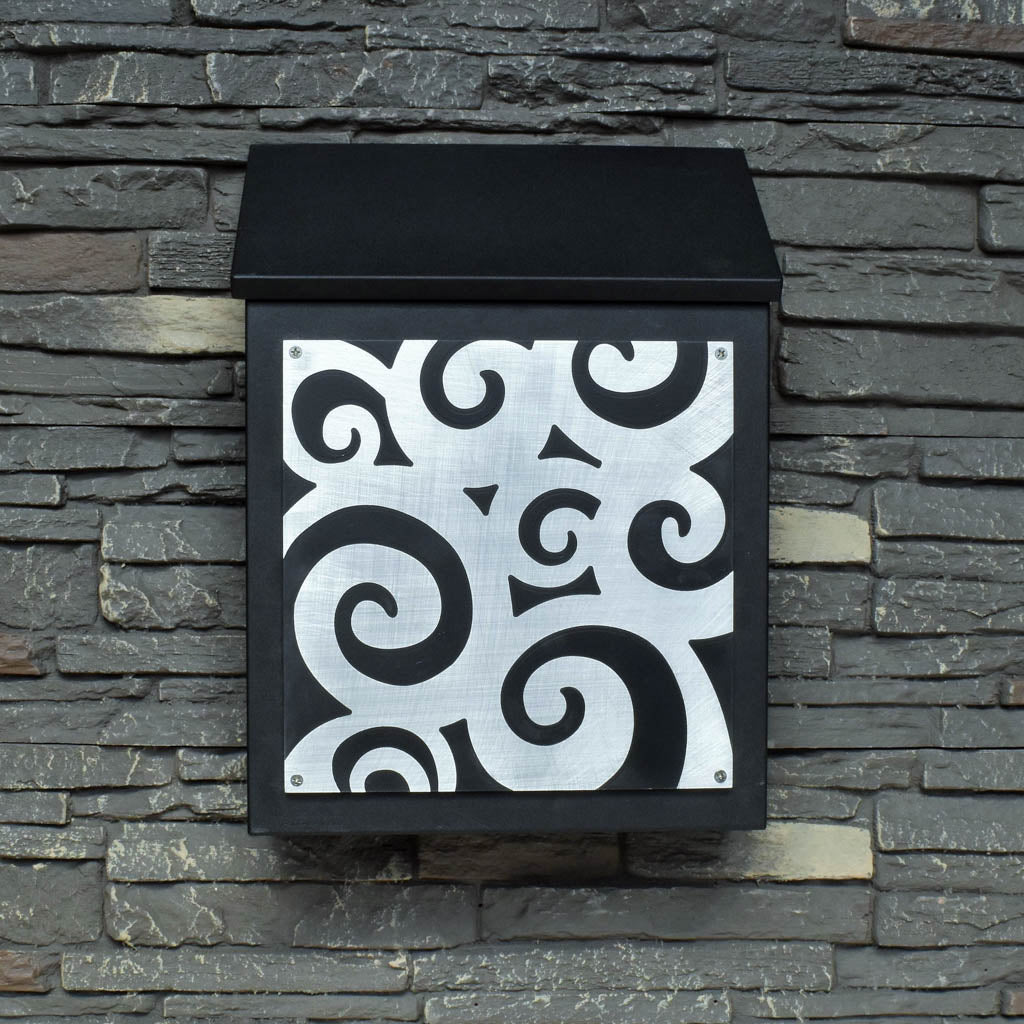 Abstract Wall Mount Spiral Mailbox - Vertical