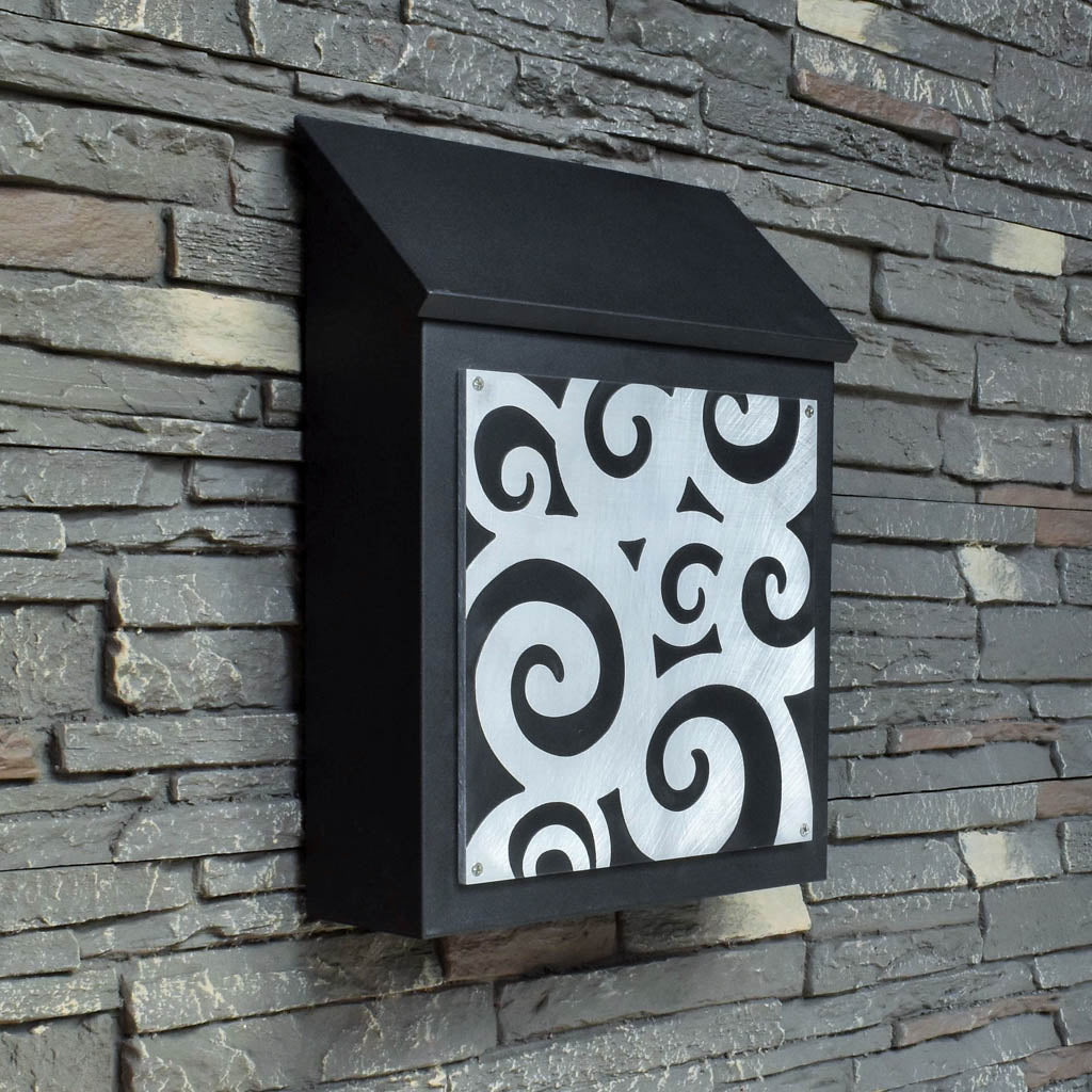 Abstract Wall Mount Spiral Mailbox - Vertical