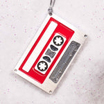 Cassette Tape Christmas Ornament Red