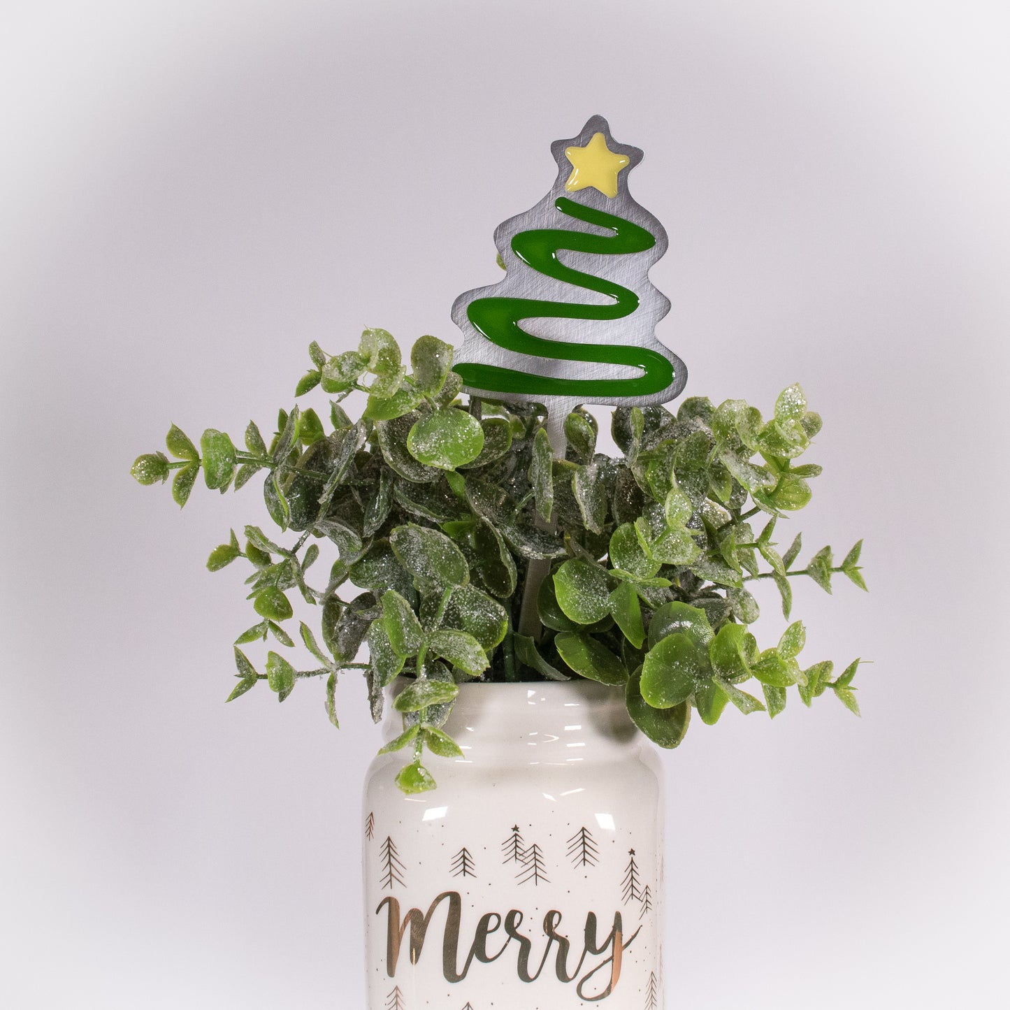 Christmas Tree Planter Poke Dark Green